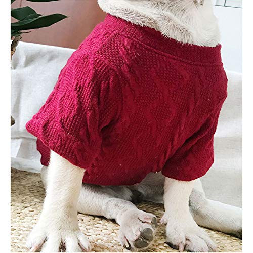 RTEAQ Ropa Mascotas Suéter para Perros Ropa de Perro Salchicha Suéteres de Punto Jerseys Ropa para Mascotas Grandes Abrigos de Punto para Perros Ropa de suéter para Cachorros