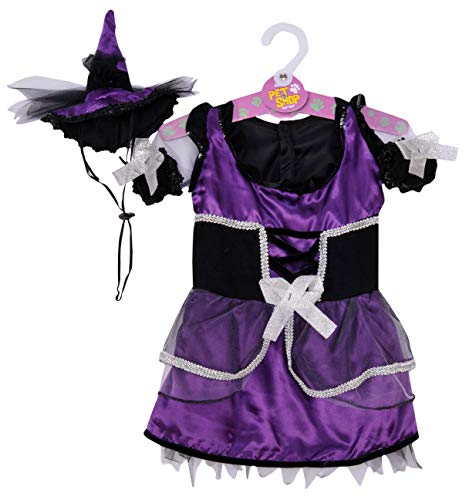 Rubie'S Disfraz para Mascota, pequeño, Vestido de Bruja Morado y Sombrero.