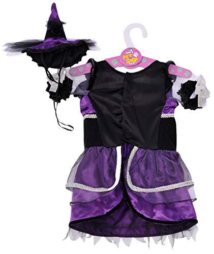 Rubie'S Disfraz para Mascota, pequeño, Vestido de Bruja Morado y Sombrero.