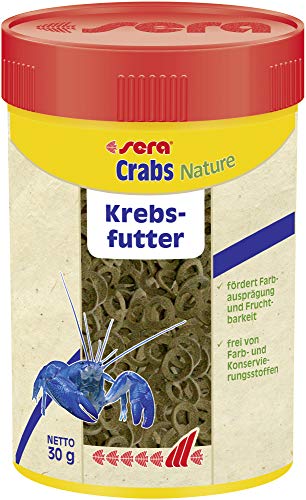 Sera Crabs Natural – Alimento Completo en anillas, para cangrejos de agua dulce, salada y cangrejos ermitaños de tierra