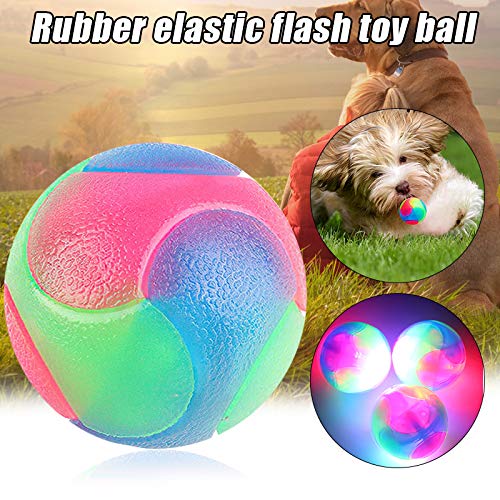 Shanji bolas de perro con luces LED,bolas de luz LED que brillan en la oscuridad,juguetes interactivos