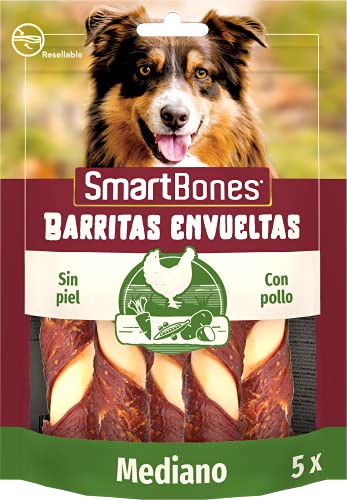 SmartBones Pollo Barritas envueltas Mediano para perros, 5 piezas