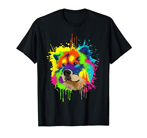 Splash Art Chow Chow Dueño De Un Perro Regalo Perros Camiseta