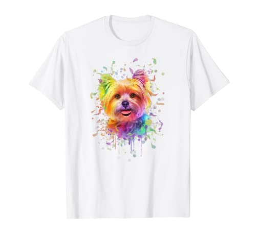 Splash Art Yorkie Dog Lover Regalo Hombres Mujeres Yorkshire Terrier Camiseta