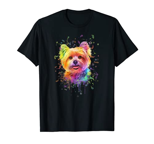 Splash Art Yorkshire Terrier Dog Lover Gift Yorkie Camiseta