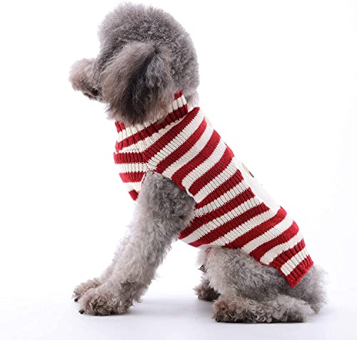 Suéter navideño perros y mascotas Ropa fea clásica de vacaciones Jersey perros pequeños y medianos disfraz Papá Noel Dibujos animados Invierno Cálido Cachorro Gato Ropa para perros Prendas M