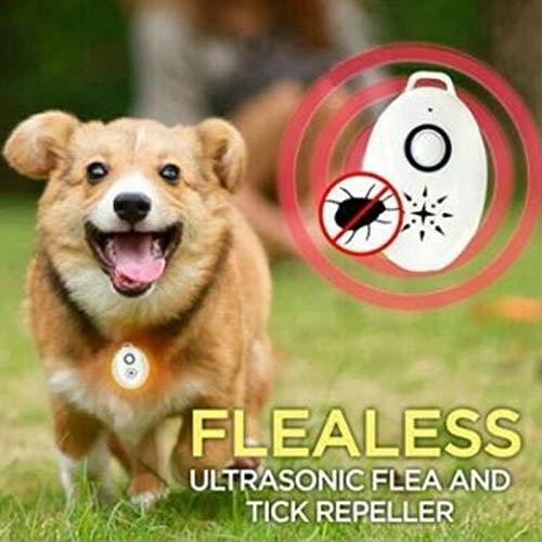 SUPERHUA Repelente ultrasónico de pulgas y garrapatas USB Suministros para Mascotas