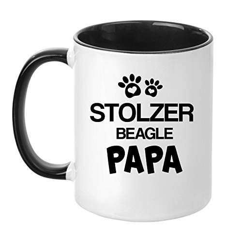 TassenTicker® – "Orgulloso Animal papá – Taza de café – Taza de Perro – dueño de Perros – Hombre – Idea de Regalo – Negro