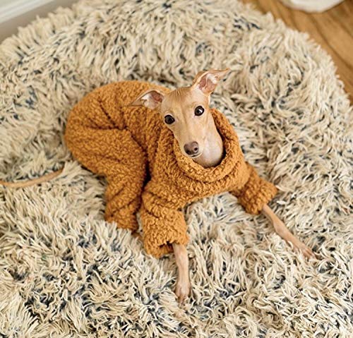 Teddy Bear Fluffy Whippet Greyhound Onesie Pijama Lurcher italiano Galgo Jumper Fur Sweater Sighthound (LARGE)