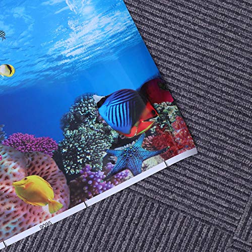 TEHAUX Fondo adhesivo 3D de doble cara para peceras de acuario, diseño de pecera, decoración de imagen subacuática (52 x 30 cm, estilo A)