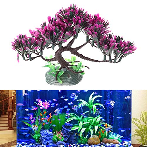 TEHAUX Plantas subacuáticas artificiales decorativas para acuario, paisaje, pecera, decoración