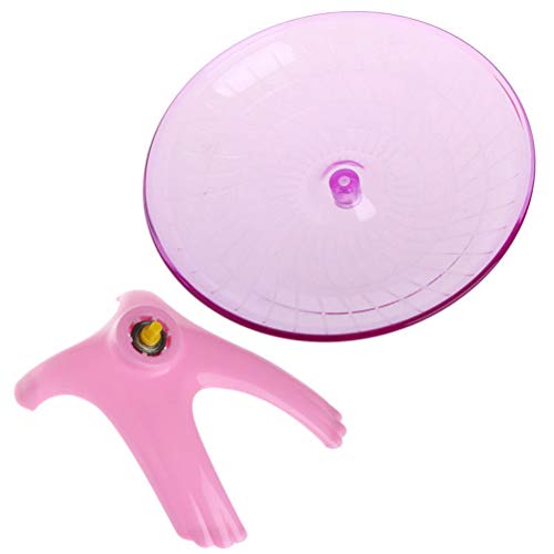 TEHAUX Run Disc- 1 rueda de platillo volador, antideslizante, para hámsteres, erizos, mascotas pequeñas, rueda de ejercicio (rosa)