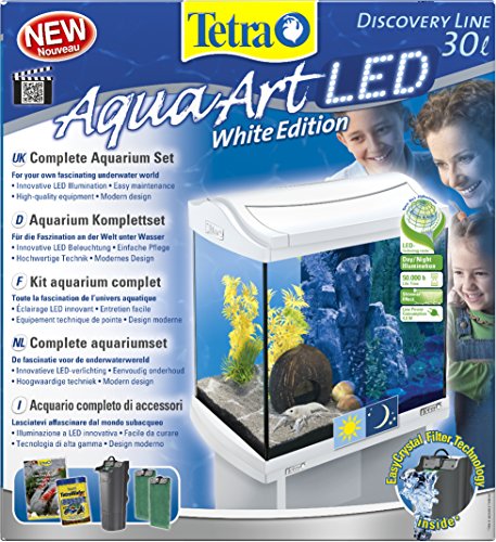 Tetra AquaArt Discovery Line Acuario 30 litros (Juego completo que incluye iluminación LED), Blanco