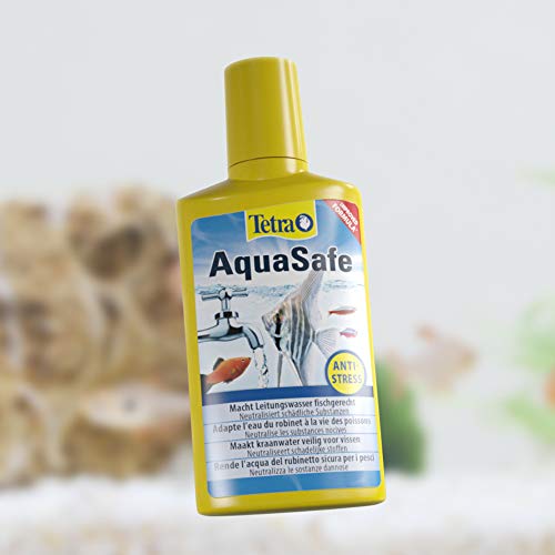 Tetra AquaSafe - Purificador de agua de calidad para acuarios de peces y naturales, neutraliza las sustancias nocivas en el agua del grifo, botella de 100 ml