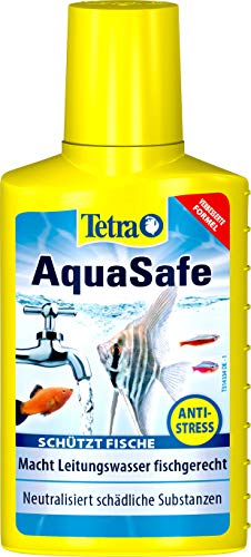 Tetra AquaSafe - Purificador de agua de calidad para acuarios de peces y naturales, neutraliza las sustancias nocivas en el agua del grifo, botella de 100 ml