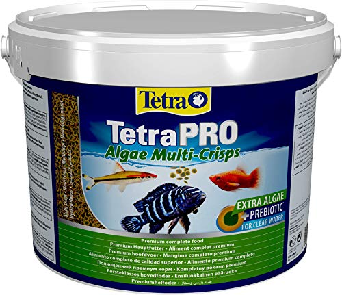 Tetra Pro Algae Multi-Crisps 10 L - Alimento completo con un valor nutritivo óptimo, concentrado de algas adicional favorece la resistencia de los peces