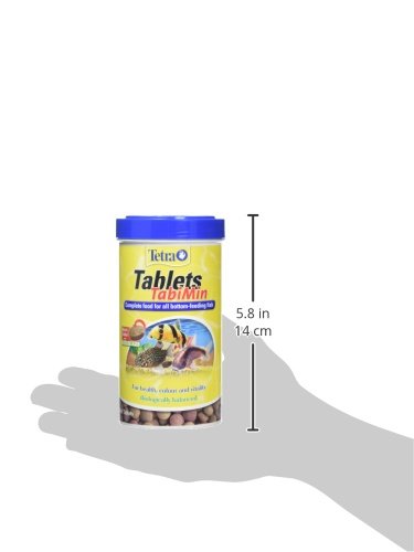 Tetra Tabletas TabiMin, Comida Completa para Pescados Tropicales Que Alimentan Fondo, 1040 Tabletas
