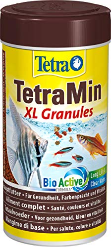 Tetra TetraMin XL Granules - Alimento para peces en forma de gránulos finos para peces ornamentales de agua dulce más grandes, 250 ml