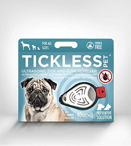TickLess Pet Repelente ultrasónico para mascotas contra garrapatas y pulgas, color beige