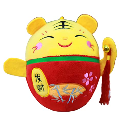 Tigre de Año Nuevo chino 2022, mascota de tigre, tigre, muñeca de mascota, festivo, regalo de festival, mini decoración, tigre, colgante de mascota para celebrar tigre, colgante de mascota ANLV 10 cm