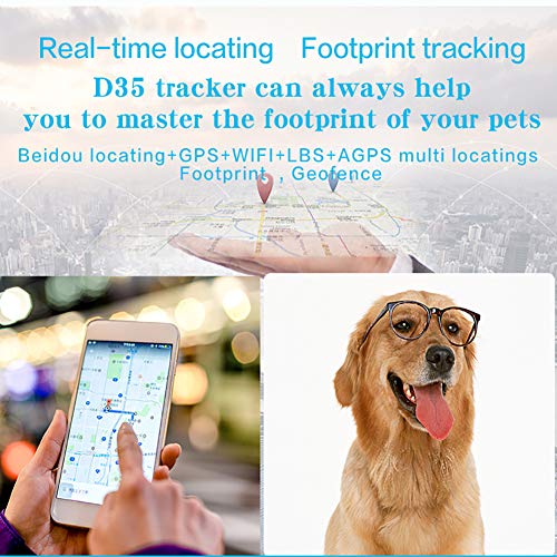 Tractive Localizador GPS para Pet con Seguimiento de Actividad, Anti Lost Tracking Localizador enTiempo Real Collar para Perros Training GPS en Tiempo Real-BLU