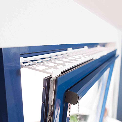 Trixie - Rejilla protectora para ventanas (arriba/abajo, extensible, 75-125 × 16 cm), color blanco
