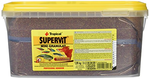 Tropical Supervit Mini granulado Premium - Alimento Principal para Todos los Peces Ornamentales, 1 Unidad (1 x 3 l)