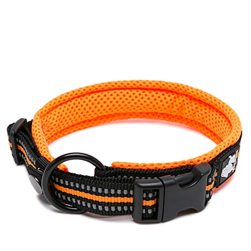 Truelove collar de adiestramiento para perro tlc5011 reflectante Premium DuraFlex hebilla en Nylon mascota perro collares en naranja, alto grado en Nylon No Choke collares básico ahora disponibles.