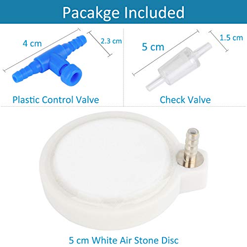 Uniclife 5 cm Difusor de Aire de Burbuja Fina Disco de Piedra de Aire para Bomba de Aire pequeña Tanque de Peces de Acuario