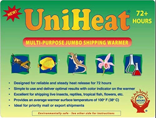 Uniheat 72 Horas Paquete de Calor para instalaciones marítimas, Insectos, Reptiles, Peces Tropicales