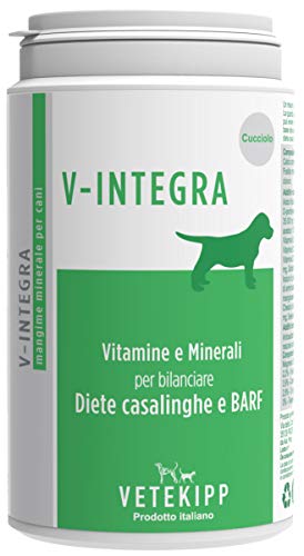 V-Integra Cane Cucciolo Vetekipp Cachorro de Perro - Alimento Mineral para la Dieta casera del Cachorro de Perro - 200 g