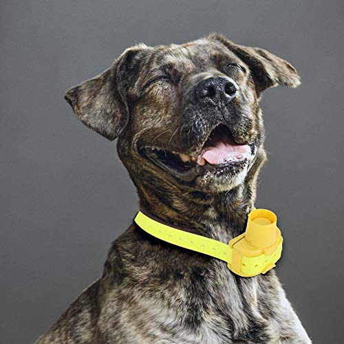 Venta Loca Collar de Caza de Entrenamiento, Collar de Caza de 12 * 11 * 3 cm, zumbador Ligero Bosque Amarillo para Perros Cazador de Caza