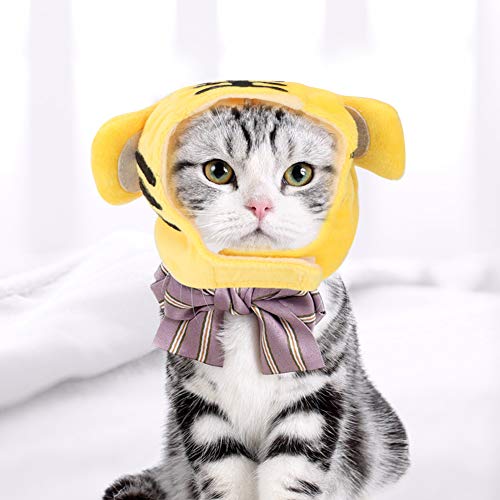 Venta Loca Divertido Gorro de Gato de algodón de Tela para la Cabeza, Sombrero de Disfraz de Mascota, Perro para Gato, Accesorios para Fotos de Mascotas
