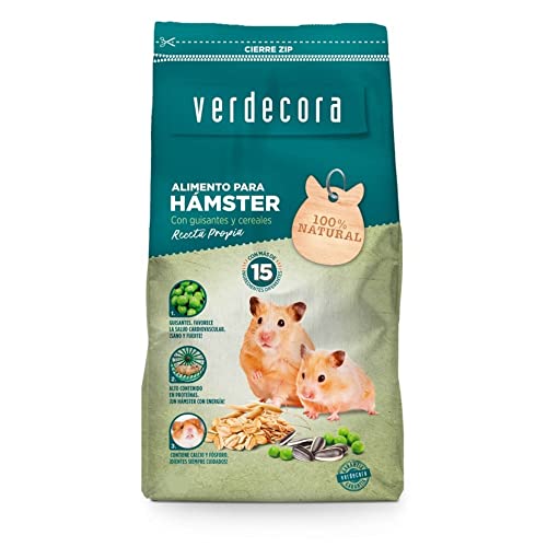 Verdecora Alimento para Roedores - Comida Hamster - Ingredientes 100% Naturales - Bienestar y Desarrollo Saludable para tu Mascota (1kg)