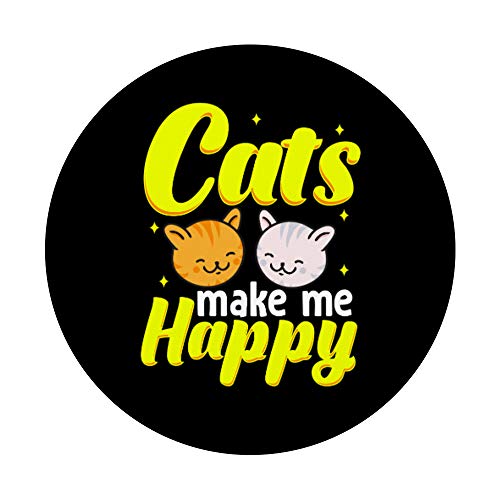 Veterinarian Gift Cat Groomer Whisperer Cats Make Me Happy PopSockets Agarre y Soporte para Teléfonos y Tabletas