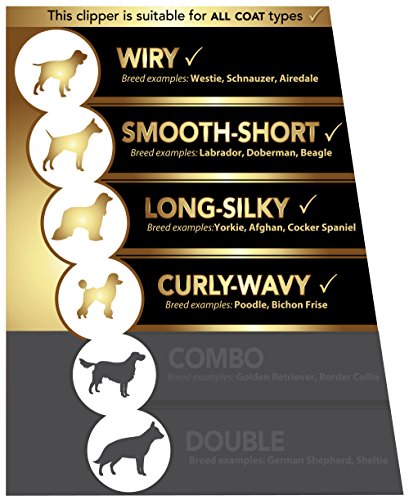 WAHL Rex Premium - Cortadora de Perros, Kit de Aseo para Perros de Capa Completa, cortaúñas de bajo Ruido, cortaúñas con Cable