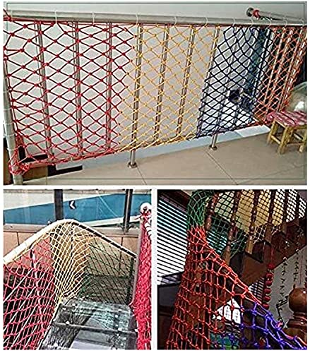 WANXMITE Red Balcon Decoración Net Color Safety Net, Niños Escalada Net Aire Libre Pájaros Red, Jardín Swing Plant Fence Cerca Net (tamaño : 2x3m(6x9ft))