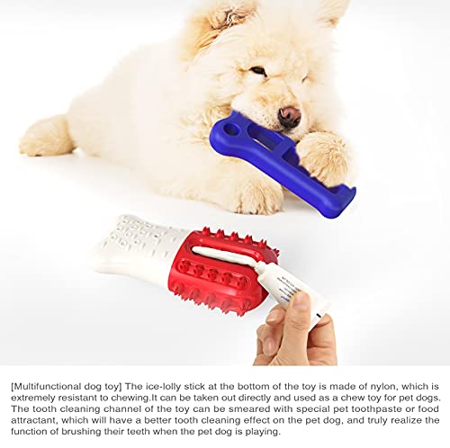 WOOLIY Los Juguetes para Masticar para Perros Pueden Enfriar Juguete Multifuncional para Perros Cepillo De Dientes Masticar Hielo Adecuado para Perros Grandes Cachorros Medianos,American Blue