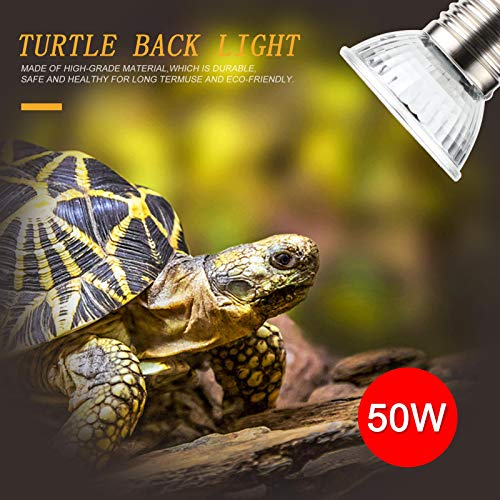 WUHOSTAM Lámpara solar de 50 W UVA + UVB de espectro completo, lámpara de calentamiento UV, para lagarto, tortuga, camaleón, araña, serpiente, paquete de 6