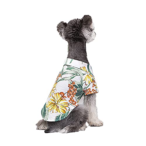 Wulivon Camiseta para perro de algodón para la playa, ropa de verano fresca y refrescante, transpirable, antimanchas, ropa para perros y gatos pequeños y medianos 4XL