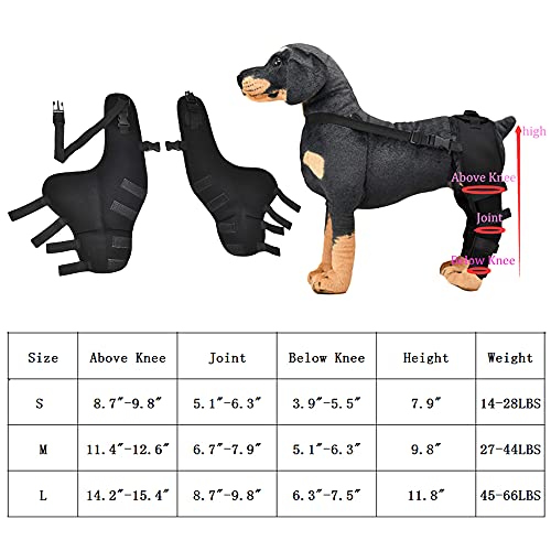 WXFEXIA Braces para la pierna trasera del perro con manga para el hombro, protector para la articulación del codo canino para la cicatrización de heridas, esguinces, estabilidad deficiente