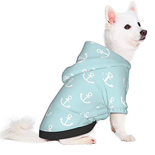 XIWEB Anchor - Sudadera con capucha para mascotas, diseño de animales de ancla, suave, no fácil de hacer pellizcos, para barcos, gatos y perros, ropa de animales