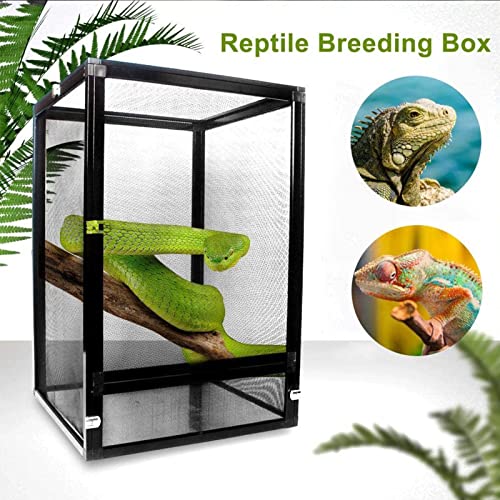 XJDZ Reptile Vivarium Jaula De Aluminio, Camaleón De Lagarto Caja De Alimentación De Acrílico Transparente Terrario De Animales Pequeños, Fácil Montaje (Size : 450x 450 x 800mm)
