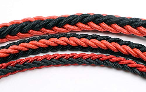 Yisatann Correas de adiestramiento caninas Nylon Rope Large Dog Leashes Rojo Pet Traction Rope Collar de Collar para Perros Grandes-S