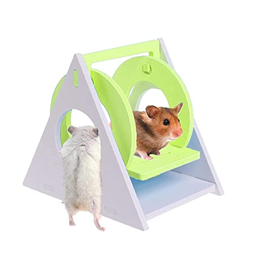 YiShuHua Hamster Swing Hamster Playground Hamster Toys Toys Crianza Hamster y escondite para Gerbils Guinea Pigs Chinchillas (Color : Green)
