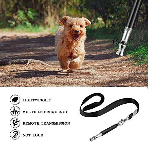 YLL 3 silbatos de perro de alta frecuencia ajustables,silbato ultrasónico profesional,que incluyen 3 silbatos de entrenamiento y 3 cordones,se pueden utilizar para entrenar mascotas