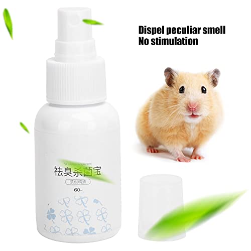 YongliJc Spray refrescante para Mascotas, Desodorante para Mascotas, Aceite Esencial de árbol de té, Desodorante para hámster, Spray refrescante para habitación, Suministros de Limpieza para Mascotas