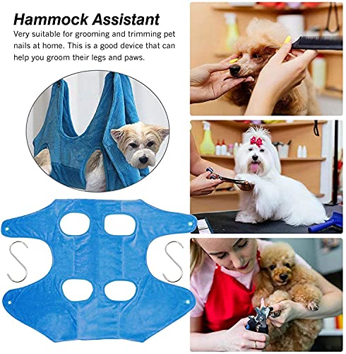 Youehsent Dog Grooming Hammock, Hammock Helper Dog/Cat Grooming Hammock, Dog/Cat Harness for Trimming Nails, 2 in 1 Pet Bath Towel for Bathing Washing Grooming and Trimming Nails (S)