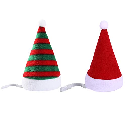 YOURPAI Sombrero de Navidad para Mascotas, Gorro de Papá Noel para Mascotas Gatos de Navidad Perros Gorra de Felpa cálida de Invierno Decoración de Fiesta de Navidad Divertida Caja roja