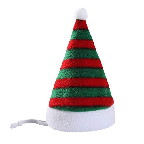 YOURPAI Sombrero de Navidad para Mascotas, Gorro de Papá Noel para Mascotas Gatos de Navidad Perros Gorra de Felpa cálida de Invierno Decoración de Fiesta de Navidad Divertida Caja roja